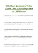 CA Bail Exam Questions And Verified  Answers Latest 2026 Update &vert; Graded  A&plus; &vert; 100&percnt; Success 