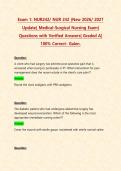 Exam 1&colon; NUR242&sol; NUR 242 &lpar;New 2026&sol; 2027 Update&rpar; Medical-Surgical Nursing Exam&vert; Questions with Verified Answers&vert; Graded A&vert; 100&percnt; Correct- Galen&period;