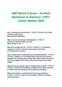 EMT Block 2 Exam &ndash; Verified Questions & Answers &vert; 100&percnt; Latest Update 2026