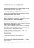 MGMT 363 EXAM 2 &ndash; CH&period; 8 QUESTIONS
