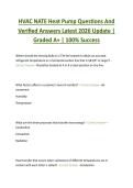 HVAC NATE Heat Pump Questions And  Verified Answers Latest 2026 Update &vert;  Graded A&plus; &vert; 100&percnt; Success