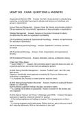 MGMT 363 - EXAM I QUESTIONS & ANSWERS