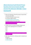 Alberta Electrician Fourth Period AIT Exam  Questions And Correct Answers &lpar;Verified  Answers&rpar; Plus Rationales 2026 Q&A &vert; Instant  Download Pdf 