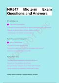 NR 547 Midterm Exam Questions and Answers &lpar;A&plus; Score&rpar; Chamberlain University &ndash;