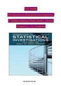 TEST BANK For Introduction to Statistical Investigations&comma; 2nd Edition by Nathan Tintle&semi; Beth L&period; Chance&comma; Verified Chapters 1 - 11&comma; Complete Newest Version