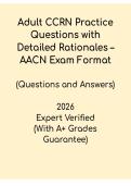 Adult CCRN 2026 Practice Questions PDF &vert; Detailed AACN Rationales