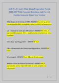 MICN LA County Final Exam Preparation Newest  2026-2027 With Complete Questions And Correct  Detailed Answers&vert; Brand New Version&excl;