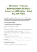 MDC 3 Exam 2 Rasmussen  University Questions And Verified  Answers Latest 2026 Update &vert; Graded  A&plus; &vert; 100&percnt; Success
