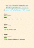 WGU D771 Quantitative Literacy OA &lpar;NEW 2026&sol;2027 Update&rpar; Objective Assessment &vert; Questions with Verified Answers &vert; 100&percnt; Correct&period;