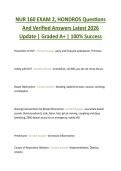 NUR 160 EXAM 2&comma; HONDROS Questions  And Verified Answers Latest 2026  Update &vert; Graded A&plus; &vert; 100&percnt; Success