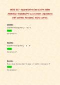 WGU D771 Quantitative Literacy PA &lpar;NEW 2026&sol;2027 Update&rpar; Pre-Assessment &vert; Questions with Verified Answers &vert; 100&percnt; Correct&period;