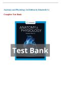Anatomy and Physiology &ndash; 1st Edition by Elizabeth Co &vert; Complete Test Bank with Verified Answers