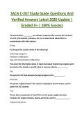 SACA C-207 Study Guide Questions And  Verified Answers Latest 2026 Update &vert;  Graded A&plus; &vert; 100&percnt; Success 