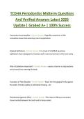 TCDHA Periodontics Midterm Questions  And Verified Answers Latest 2026  Update &vert; Graded A&plus; &vert; 100&percnt; Success 