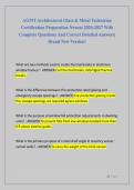 AGMT Architectural Glass & Metal Technician  Certification Preparation Newest 2026-2027 With  Complete Questions And Correct Detailed Answers&vert;  Brand New Version&excl; 