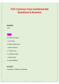 CCC Common Core Combined Set Questions & Answers &vert; 2026&ndash;2027 Verified Test Bank