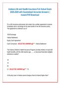 Indiana Life and Health Insurance Full Actual Exam  2026-2028 with Guaranteed Accurate Answers &vert;  Instant Pdf Download