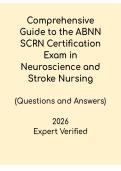 ABNN SCRN Certification Exam Guide &vert; Neuroscience & Stroke Nursing PDF
