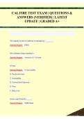 CAL Fire Exam Questions and Answers &vert; Latest 2025 Verified Test Bank