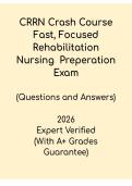 CRRN 2026 Crash Course PDF &vert; Fast Rehabilitation Nursing Exam Prep