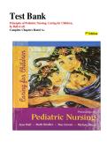  Principles of Pediatric Nursing Test Bank 7th Edition &vert; Ball et al&period; &vert; Chapter Questions & Answers &vert; Nursing Exam Prep Guide