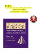 Test Bank Nursing Research Generating and Assessing Evidence for Nursing Practice 11th Edition By Polit Beck &vert; Verified Chapter's 1 - 31 &vert; Complete