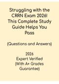 CRRN Exam 2026 Complete Study Guide PDF &vert; Pass Rehab Nursing Certification