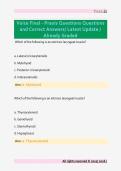 Voice Final - Praxis Questions Questions  and Correct Answers&sol; Latest Update &sol;  Already Graded 