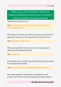 WGU C213 Accounting for Decision  Makers Questions and Correct Answers&sol;  Latest Update &sol; Already Graded