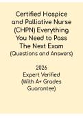 CHPN 2026 Certification Study Guide PDF &vert; Hospice & Palliative Nursing