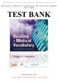 Test Bank For Building a Medical Vocabulary 9th Edition Leonard 