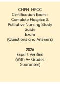 CHPN 2026 HPCC Certification Exam PDF &vert; Complete Hospice & Palliative Nursing Guide