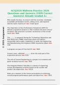ACQ2020 Midterm Practice 2026  Questions and Answers &lpar;100&percnt; Correct  Answers&rpar; Already Graded A&plus; 