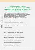 ACQ 202 Module 1 Exam&colon;  Consideration of Alternatives 2026  Questions and Answers &lpar;100&percnt; Correct  Answers&rpar; Already Graded A&plus; 