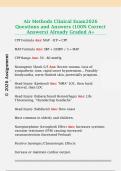 Air Methods Clinical Exam2026  Questions and Answers &lpar;100&percnt; Correct  Answers&rpar; Already Graded A&plus;