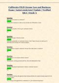 California CSLB License Law and Business  Exam &vert; Latest 2026&sol;2027 Update &vert; Verified  Q&A &vert; Grade A 