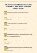 CSLB License Law & Business Exam Guide  &lpar;2026&sol;2027&rpar; &vert; 100&percnt; Verified Questions &  Answers &vert; Grade A