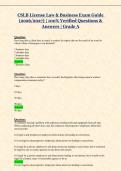 CSLB License Law & Business Exam Guide  &lpar;2026&sol;2027&rpar; &vert; 100&percnt; Verified Questions &  Answers &vert; Grade A 