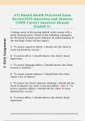 ATI Mental Health Proctored Exam  Review2026 Questions and Answers  &lpar;100&percnt; Correct Answers&rpar; Already  Graded A&plus;