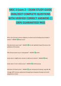 MDC 3 Exam &ndash; EXAM STUDY GUIDE 2026&sol;2027 COMPLETE QUESTIONS WITH VERIFIED CORRECT ANSWERS &vert;&vert; 100&percnt; GUARANTEED PASS <NEWEST VERSION>