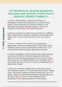 ATI RN MENTAL HEALTH EXAM2026  Questions and Answers &lpar;100&percnt; Correct  Answers&rpar; Already Graded A&plus;