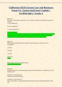 California CSLB License Law and Business  Exam V2 &vert; Latest 2026&sol;2027 Update &vert;  Verified Q&A &vert; Grade A