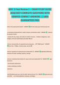 MDC 3 Final Review 2 &ndash; EXAM STUDY GUIDE 2026&sol;2027 COMPLETE QUESTIONS WITH VERIFIED CORRECT ANSWERS &vert;&vert; 100&percnt; GUARANTEED PASS <NEWEST VERSION>