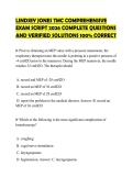 LINDSEY JONES TMC COMPREHENSIVE EXAM SCRIPT 2026 COMPLETE QUESTIONS AND VERIFIED SOLUTIONS 100&percnt; CORRECT