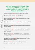 BUS 100 Midterm &num;1- Illinois State  University 2026 Questions and  Answers &lpar;100&percnt; Correct Answers&rpar;  Already Graded A&plus;