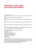 X100 EXAM 1 STUDY GUIDE QUESTIONS AND ANSWERS