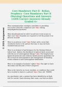 Core Mandatory Part II - Relias&comma;  Prophecy- Core Mandatory Part II  &lpar;Nursing&rpar; Questions and Answers  &lpar;100&percnt; Correct Answers&rpar; Already  Graded A&plus; 