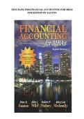 TEST BANK FOR FINANCIAL ACCOUNTING FOR MBAS  8TH EDITION BY EASTON