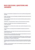 BUS-X100 EXAM 1 QUESTIONS AND ANSWERS