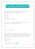 Barkley DRT 1 - Barkley Post Test - Practice Exam Newest Version 100&percnt; Actual Test Review Solution